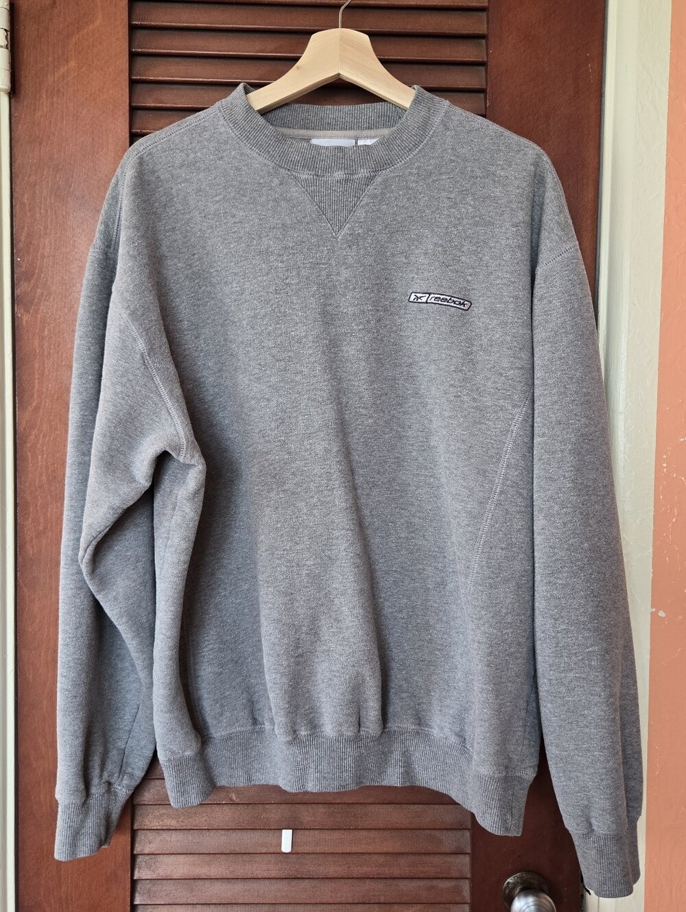 Vintage Reebok Gray Crewneck Sweatshirt with Logo, L